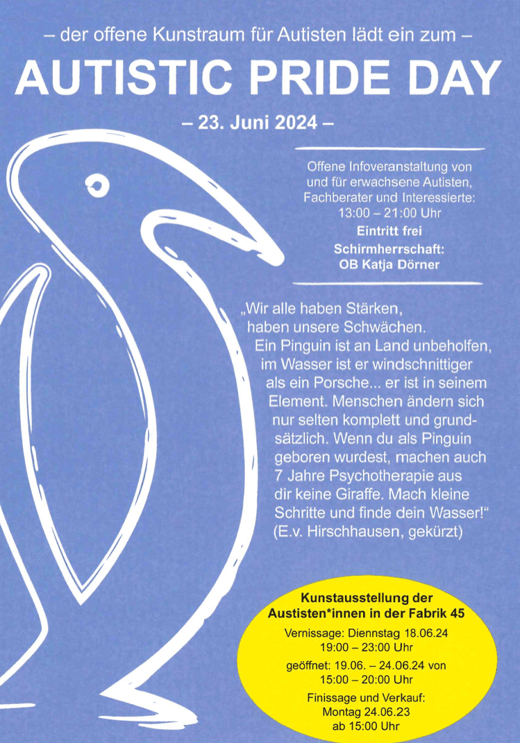 Veranstaltungshinweis zum Autistic Pride Day